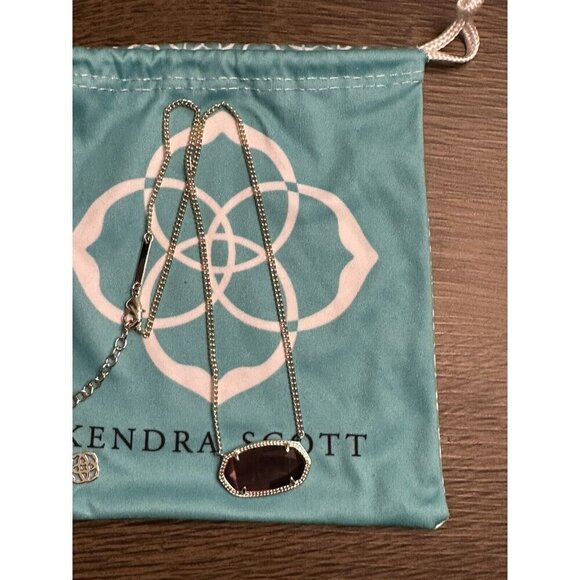 Kendra Scott Grape Catseye Dylan Necklace in Gold Retired Purple - Picture 1 of 4